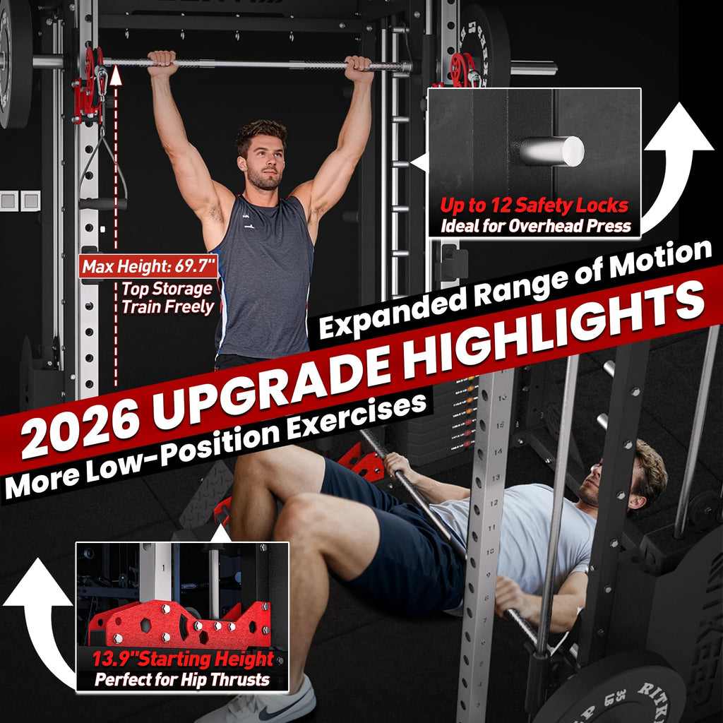 Transform Your Home Workouts with the PMAX 5600 Home Gym Smith Machine - All-in-One Strength Training Solution