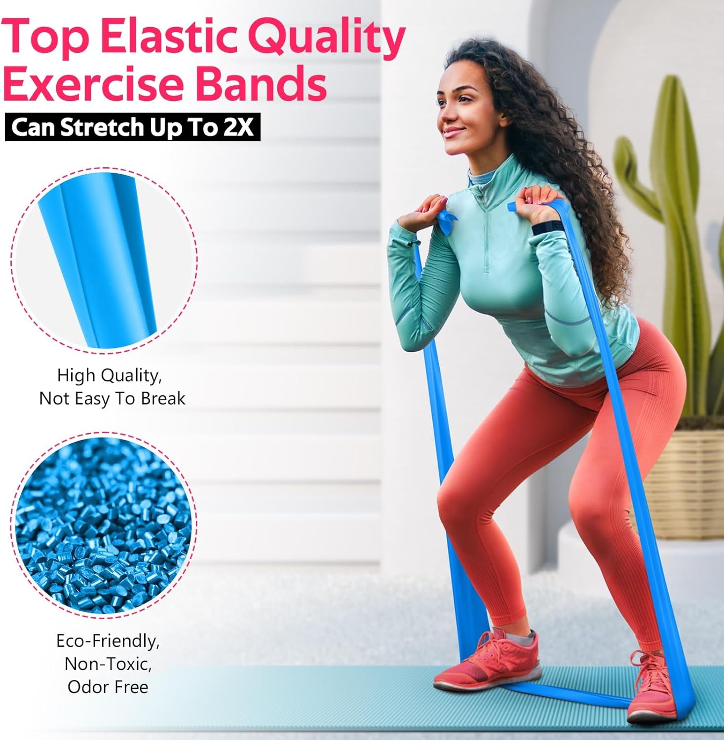 Ultimate Resistance Bands Set for Full-Body Workouts, Physical Therapy, and Strength Training - Perfect for Pilates, Stretching, and Recovery