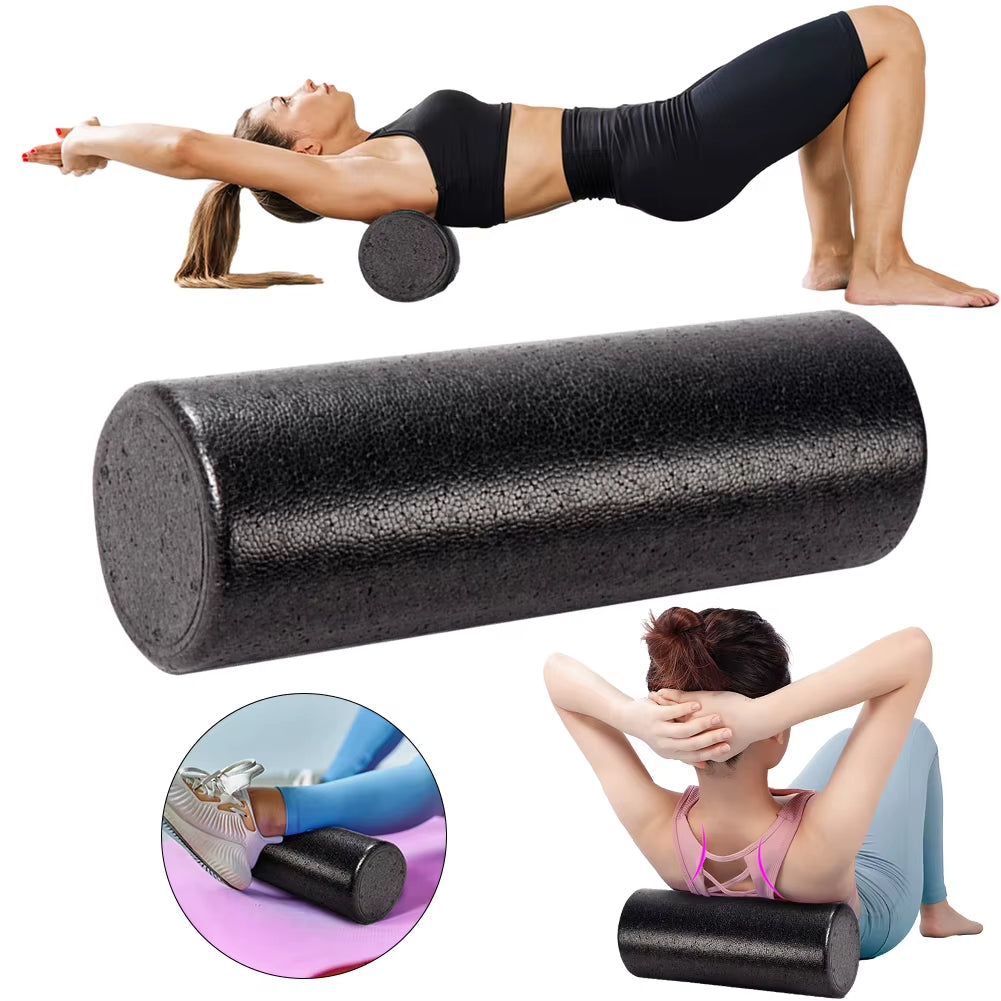 High Density 12 Inch Foam Roller - Ultimate Solid Core Massage Roller for Back and Legs, Perfect for Yoga and Pilates Workouts