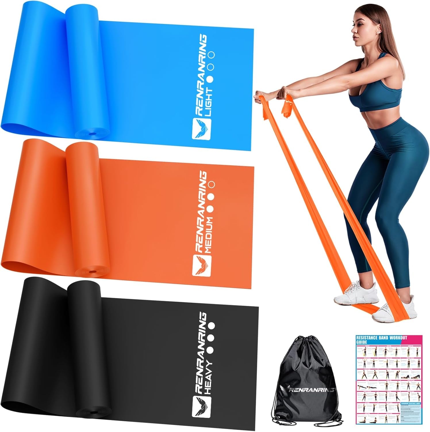 Ultimate Resistance Bands Set for Full-Body Workouts, Physical Therapy, and Strength Training - Perfect for Pilates, Stretching, and Recovery