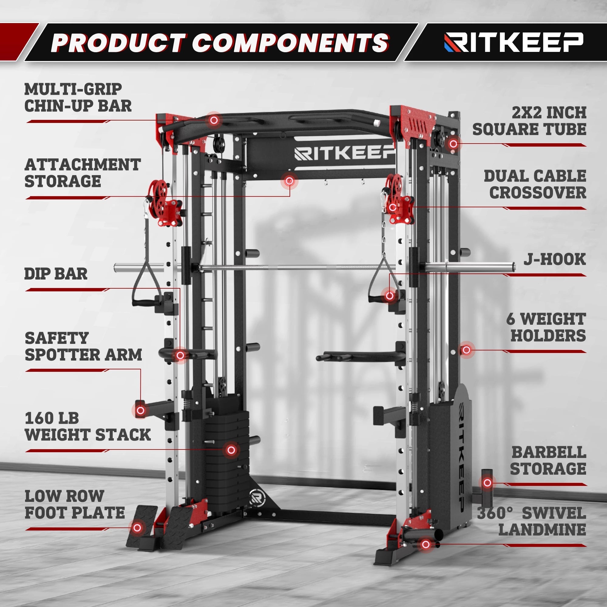 Transform Your Home Workouts with the PMAX 5600 Home Gym Smith Machine - All-in-One Strength Training Solution