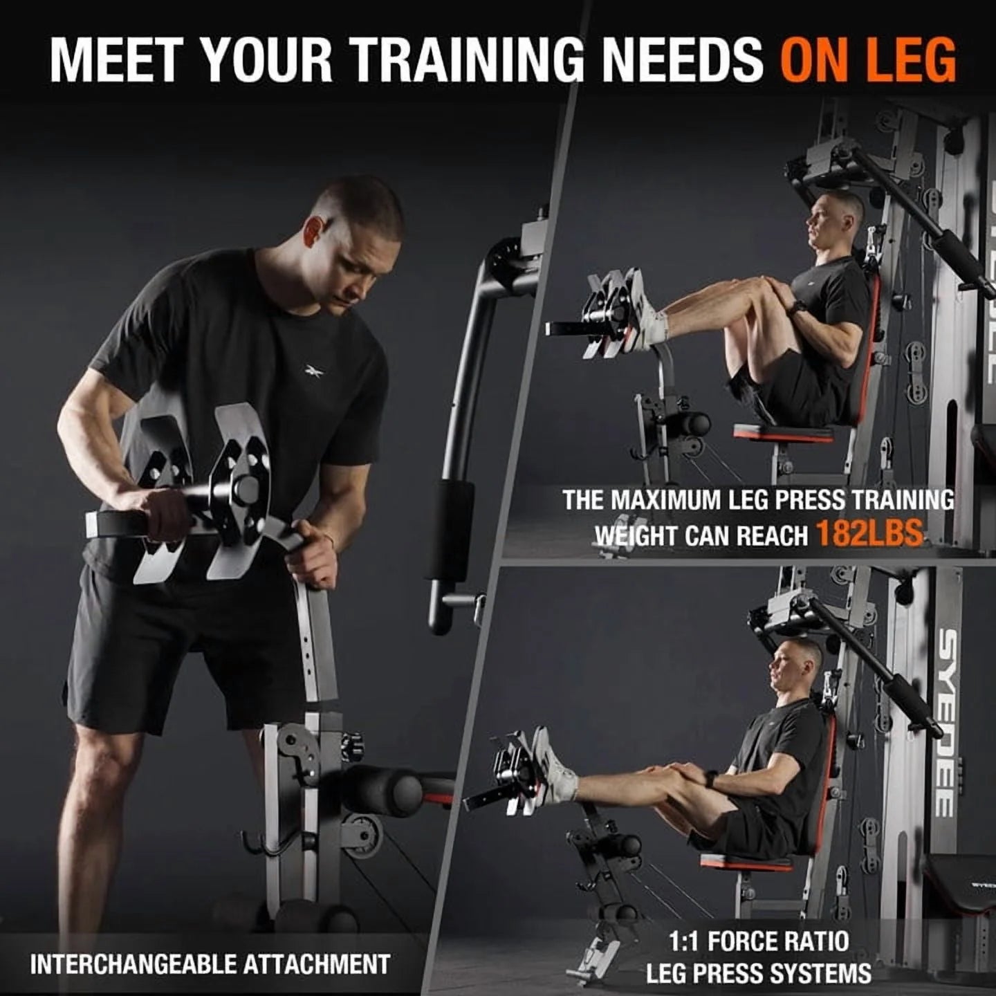Transform Your Fitness Journey with the Ultimate Home Gym Station - 150LBS Weight Stack for All-Body Training!