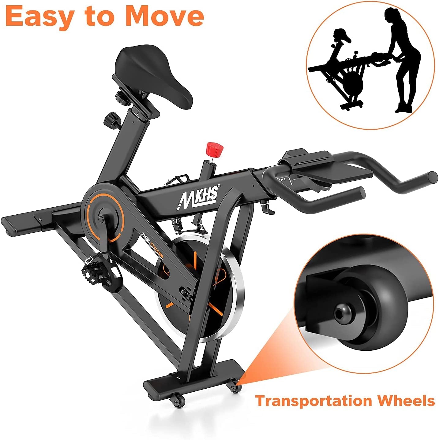 Experience Ultimate Comfort and Performance with Our Silent Magnetic Resistance Indoor Cycling Bike - Fully Adjustable for All Fitness Levels and Supports Up to 400 lbs!