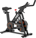 Experience Ultimate Comfort and Performance with Our Silent Magnetic Resistance Indoor Cycling Bike - Fully Adjustable for All Fitness Levels and Supports Up to 400 lbs!