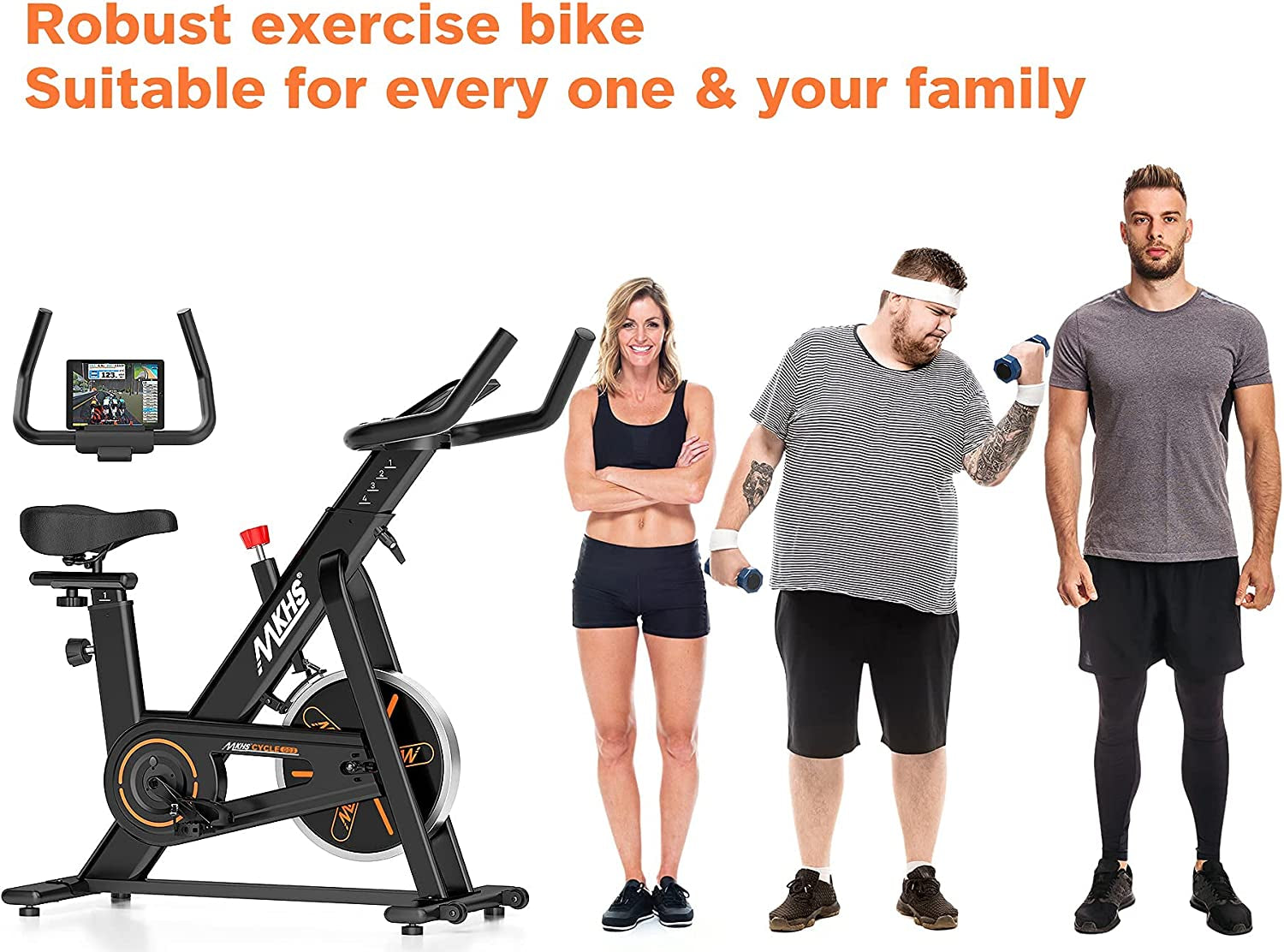 Experience Ultimate Comfort and Performance with Our Silent Magnetic Resistance Indoor Cycling Bike - Fully Adjustable for All Fitness Levels and Supports Up to 400 lbs!